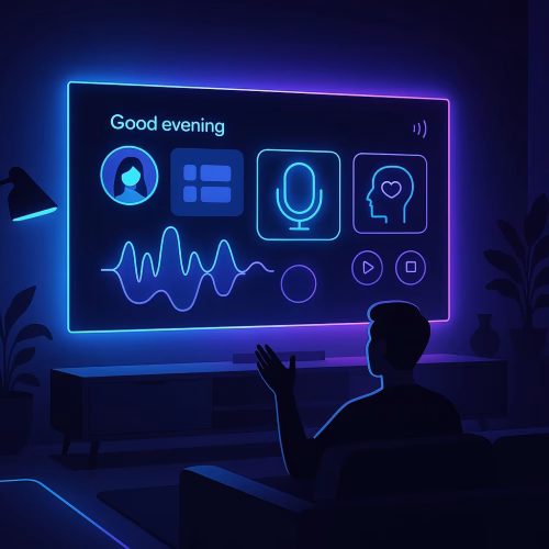 futuristic smart living room
